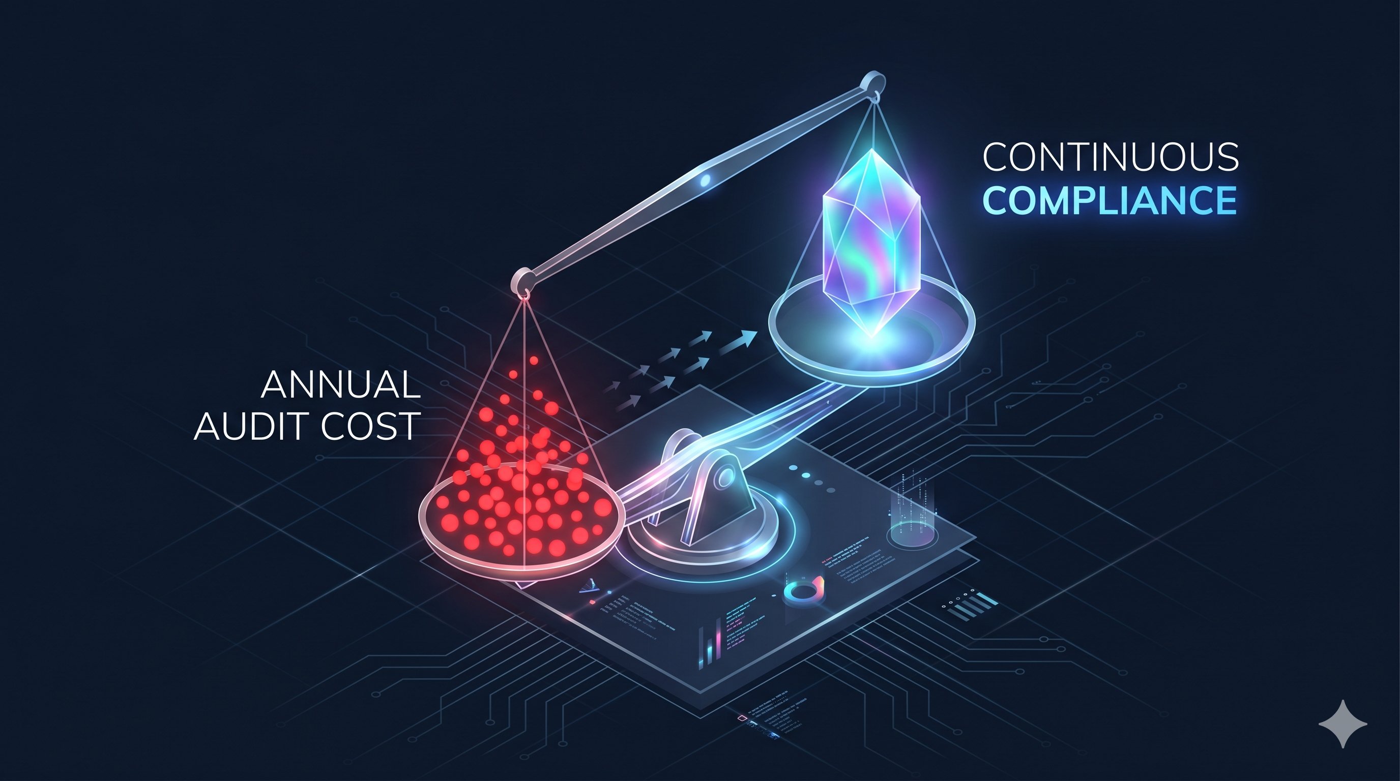 The balance of annual audit cost vs. continuous compliance